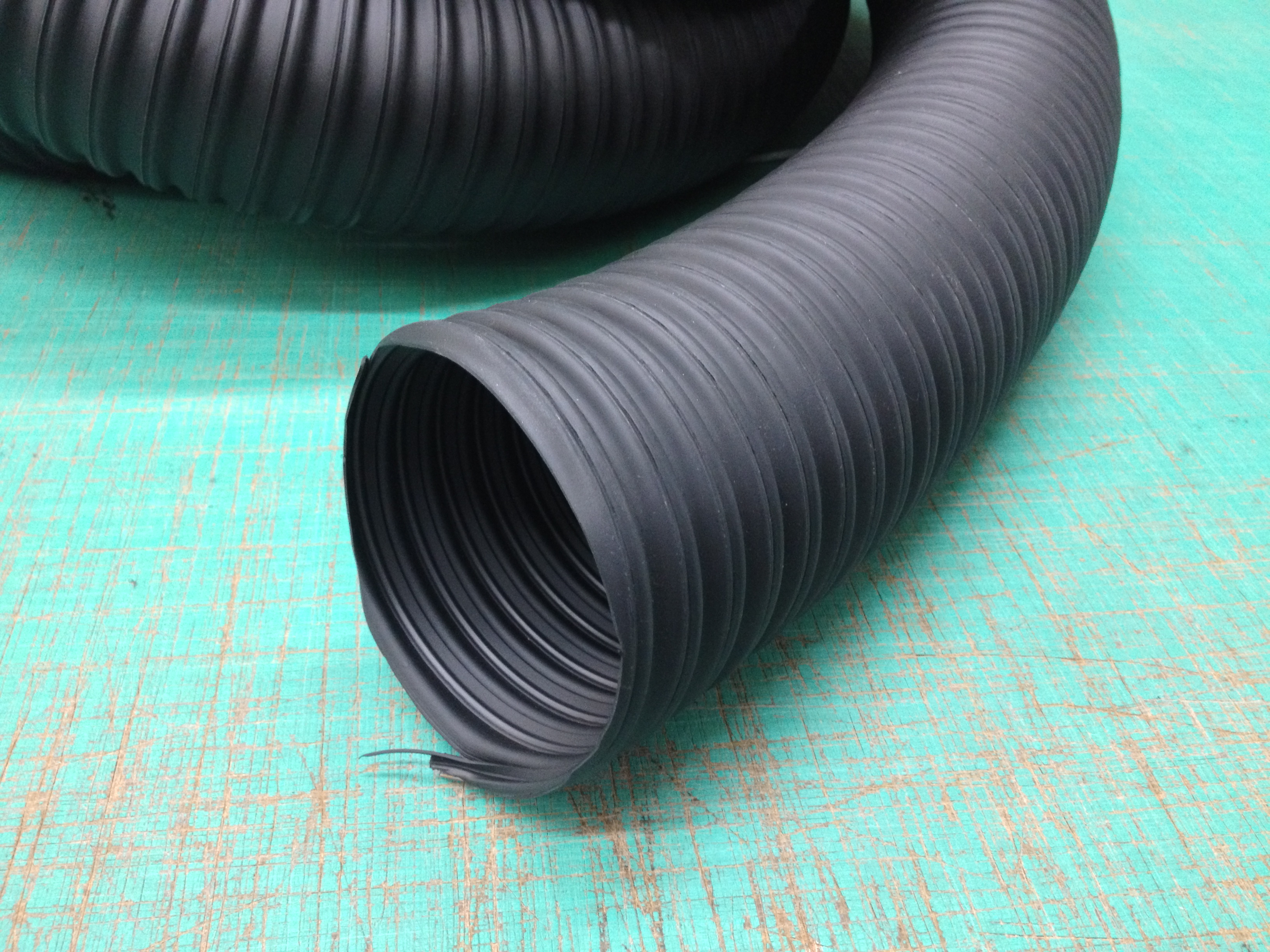 Sold by The Foot 7''ID RFH HOSE/DUCTING BLCK THERMOPLASTIC RUBBER WIRE HELIX 