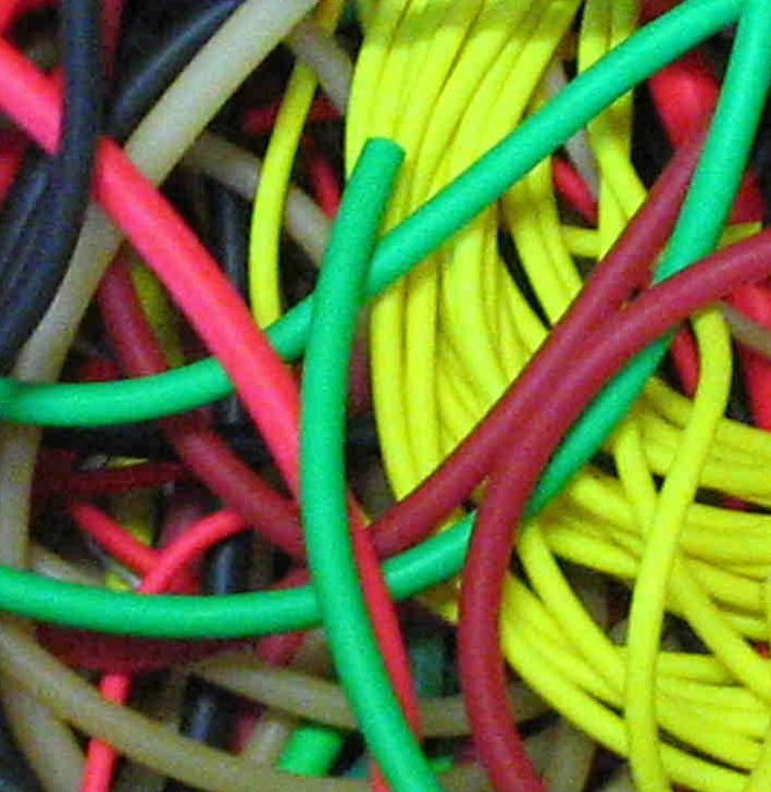 Latex Fluorescent Tubing, many colors and sizes. High tensile strength latex tubing. Colored latex tubing